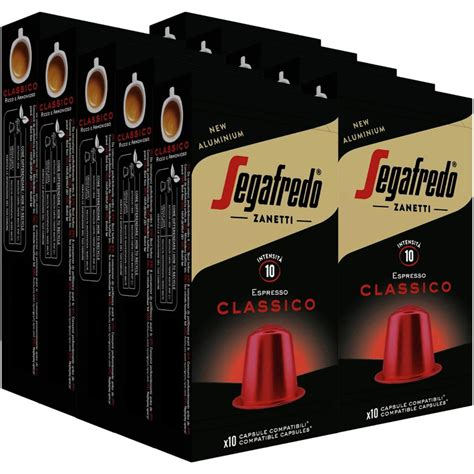 Pack 100 Cápsulas Café Classico Compatível Nespresso Segafredo Alumínio