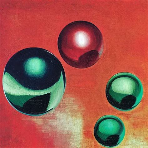 Chrome Spheres On A Red Cube By Sandro Botticelli Stable Diffusion