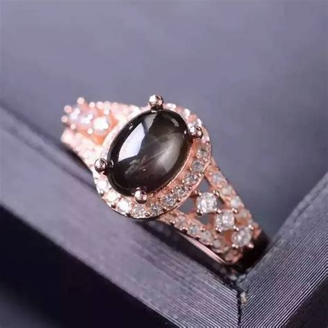 Alami Bintang Safir Stone Lingkaran S Alami Hitam Batu Permata