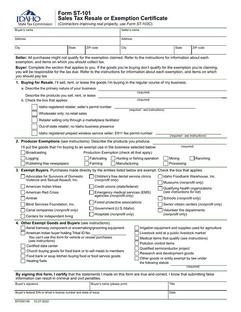 Form St 101 Download Fillable Pdf Or Fill Online Sales Tax Resale Or