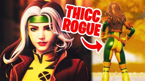 Fortnite Thicc Marvel Skin Showcase Rogue Youtube