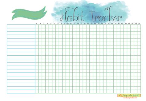 Printable Habit Tracker A5 Bullet Journal Spring In A Box Market