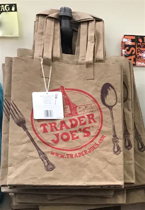 Trader Joe S Washable Tote Paper Reusable Iconic Grocery Bag Shopper Ebay