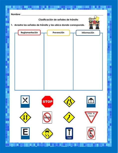 Señales de transito worksheet Preschool transportation worksheets