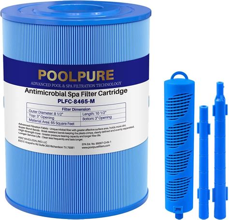 Amazon POOLPURE PWK65 Antimicrobia Spa Filter And Hot Tub Mineral Stick Bundle Patio