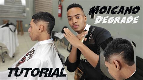 COMO FAZER UM MOICANO DEGRADE PERFEITO Aula1 YouTube