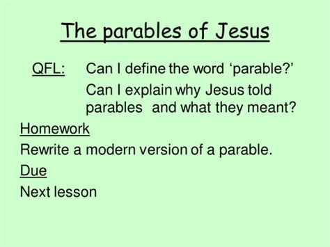 Parables of Jesus by JodiP - Teaching Resources - Tes