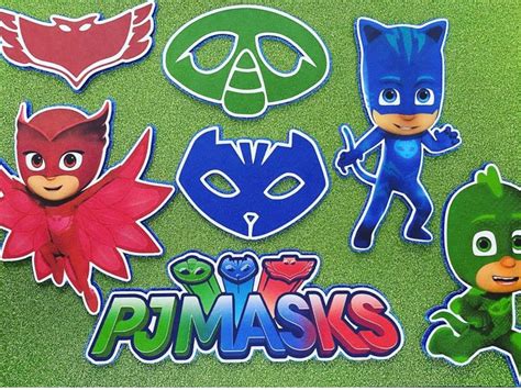 Pj Masks Cake Topper Collection Etsy