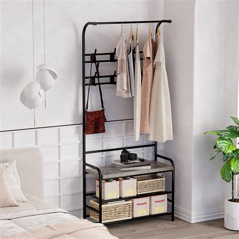 Idealhouse Narrow Hall Tree Storage Bench For Entryway