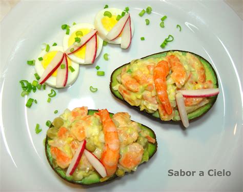 Sabor A Cielo Aguacates Rellenos De Gambas