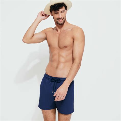 Men Stretch Short Swim Trunks Solid Vilebrequin Men Swimwear