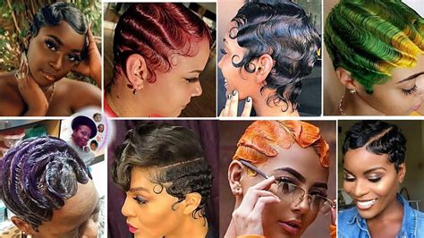 Adorable Finger Waves Short Hairstyles For Black Women 💕💕 Youtube