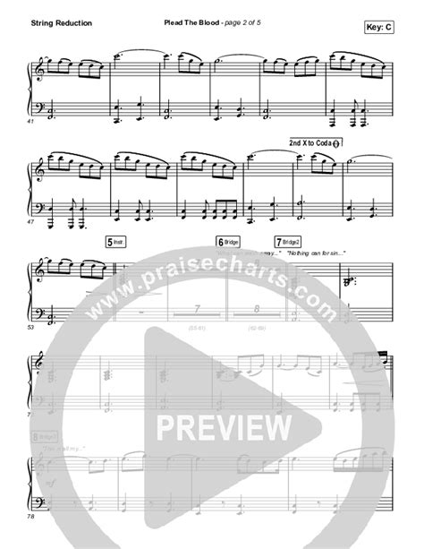 Plead The Blood String Reduction Sheet Music PDF Chris Davenport