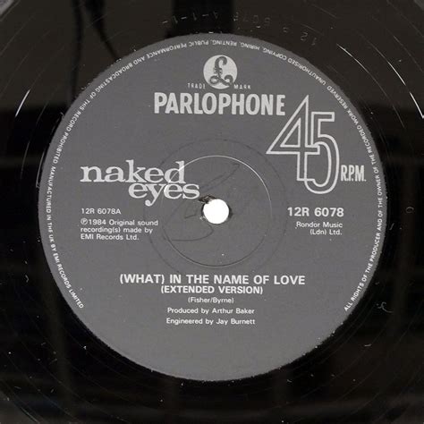 Yahoo オークション 英 NAKED EYES WHAT IN THE NAME OF LOVE PARL