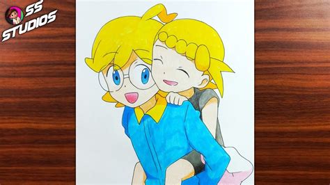 How To Draw Clemont And Bonnie From Pokemon Xyz Youtube