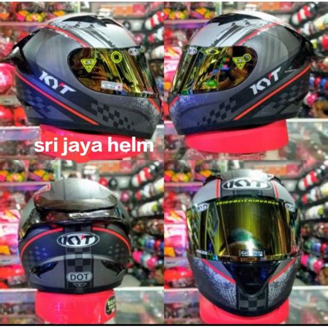 Jual Helm Kyt R10 Seri 4 Blak Dofkarbon Red Paket Ganteng Shopee