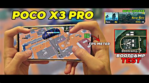 POCO X3 PRO NEW UPDATE BOOTCAMP TEST WITH FPS METER PUBG MOBİLE