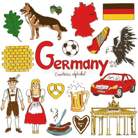 Collection Of Germany Icons Stock Vector Illustration Of Germany