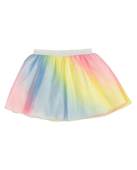 Riachuelo Saia Infantil Tule Arco Íris Glitter Multicor Tam 4 a 10