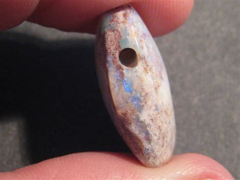 Natural Australian Opalized Shell Fossil Specimen Pendant Stone