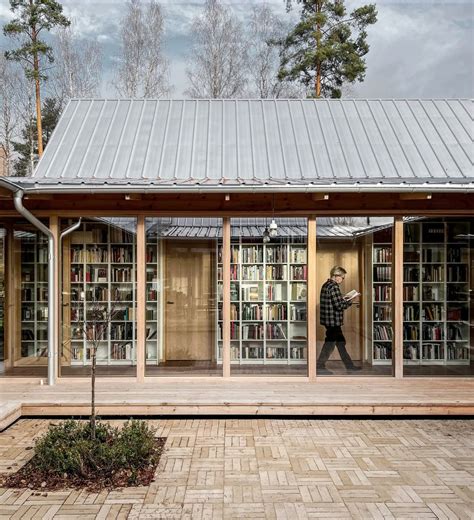 The Elegant Library House Encases A Vast Book Collection Within A