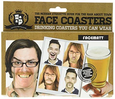 Paladone Gentlemans Club Face Drink Coasters 20 Hilarious Double