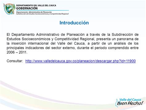 Inserci N Internacional Del Valle Del Cauca Indicadores Del Sector