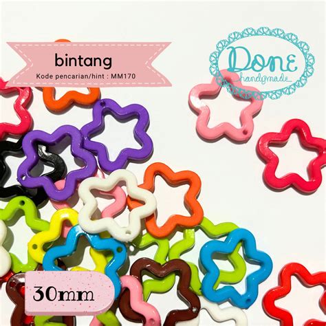 Jual Done Handymade Star Beads Manik Bintang Liontin Bintang Mm170