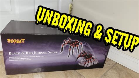 Red And Black Jumping Spider Unboxing Setup Spirit Halloween 2020