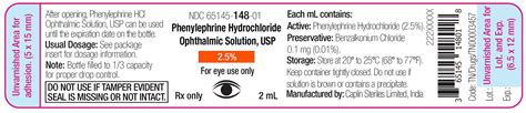 Fda Label For Phenylephrine Hydrochloride Solution Drops Ophthalmic Indications Usage