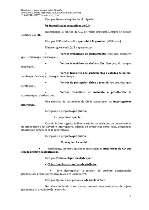 Proposiciones Subordinadas Sustantivas PDF