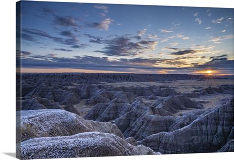 Sunrise Over The Badlands, Badlands National Park, South Dakota Wall ...