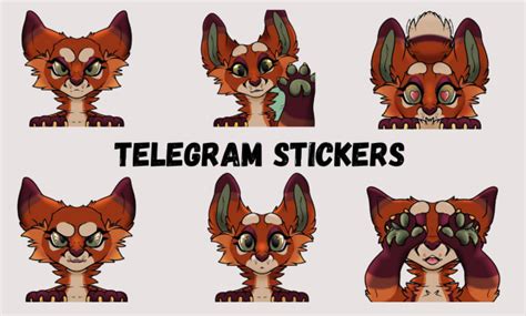 Design Custom Animated Furry Telegram Stickers Discord Crypto Sticker