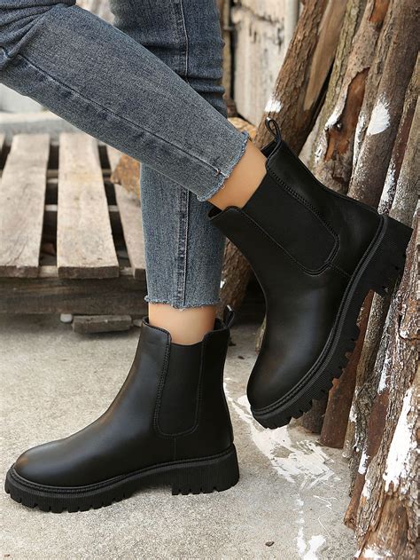 Botas Chelsea unisex, botas Chelsea simples sin cordones | Zapatos de ...