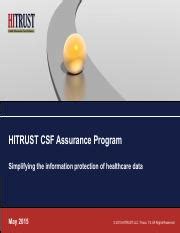 Hitrust Csf Assurance Program May Final Pdf Hitrust Csf