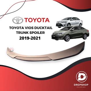 Ducktail Spoiler For Toyota Vios 2019 2022 Pre Primer Matte Black Or