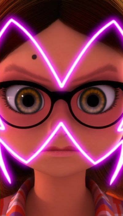 A Woman With Glasses And Neon Lights On Her Face