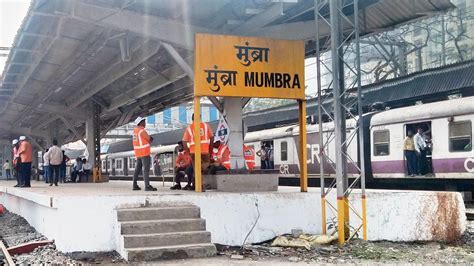 New platforms at Mumbra station only ones without lifts and escalators ...