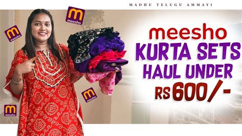 Meesho Kurta Sets Haul Under Rsbest Quality Cash On Delivery Meesho