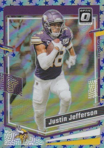 Donruss Optic Justin Jefferson Blue Stars Emoji Card Ebay