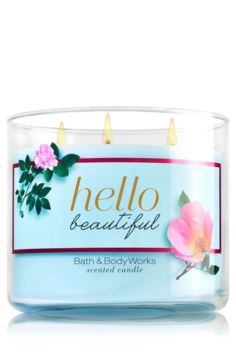 Hello Beautiful 3 Wick Candle Home Fragrance 1037181 Bath Body Works Candles Candles Bath