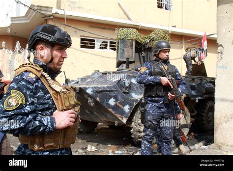 Mosul Iraq 20th Mar 2017 Iraqi Federal Police Forces Patrol The