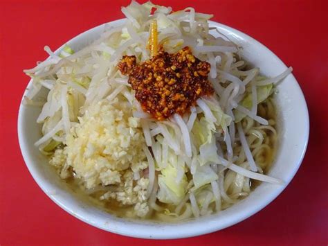 『小ラーメン（750円）ヤサイニンニクラー油』ラーメン二郎 千住大橋駅前店のレビュー ラーメンデータベース