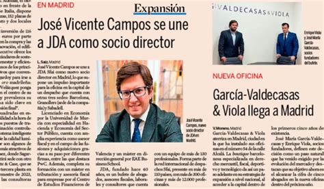 Expansi N Publica Nota De Prensa Sobre La Incorporaci N De Jos Vicente