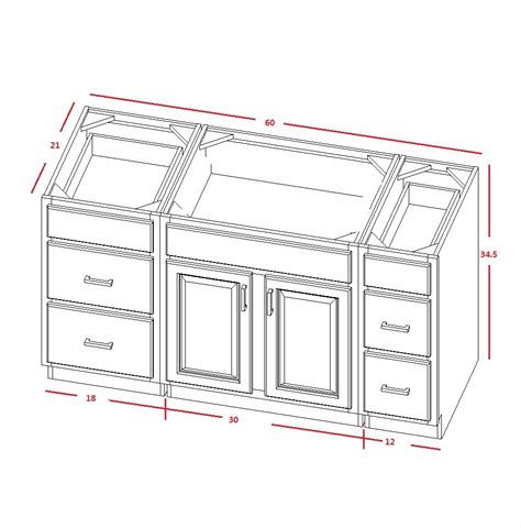 White Shaker Vanity Cabinets Solid Wood Soft Closing Rta Cabinetry