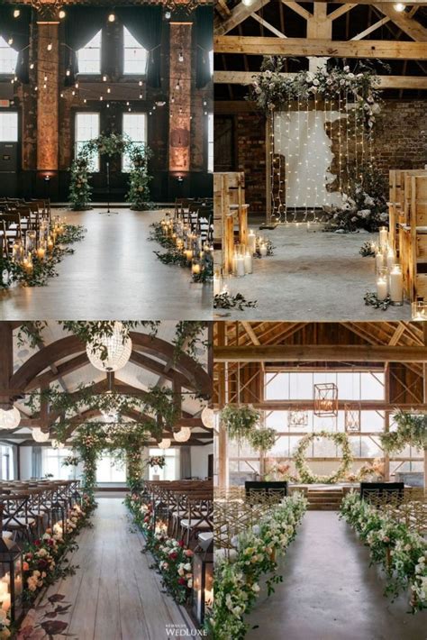 30 Indoor Wedding Ceremony Arches And Aisle Ideas HMP Indoor