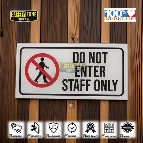 Acrylic Sign Do Not Enter Staff Only Shopee Philippines