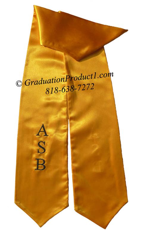 Asb Gold Graduation Stole And Sashes As Low As 4 75 High Quality Low Cost Honorstole