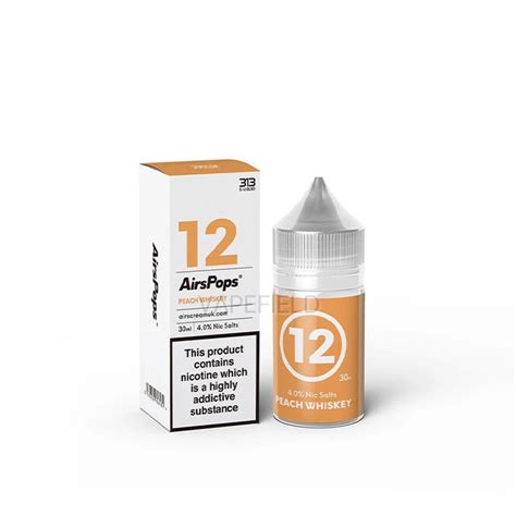 Airscream Airspops 313 Nic Salt Peach Whiskey 10ml30ml 40mg