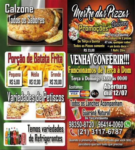 Menu Em Mestre Das Pizzas Delivery Pizzaria Rio De Janeiro